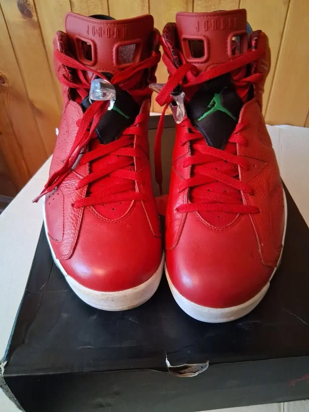 Air Jordan 6 Retro Spizike History of Jordan Varsity Red 694091-625 Men's Size14